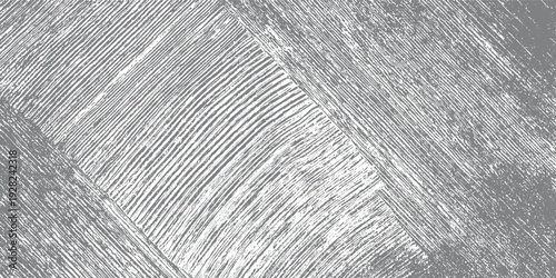 Gray and white diagonal textured background with intersecting lines and rough surface