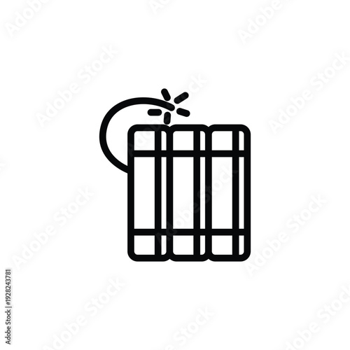 bomb icon explosion symbol danger sign.