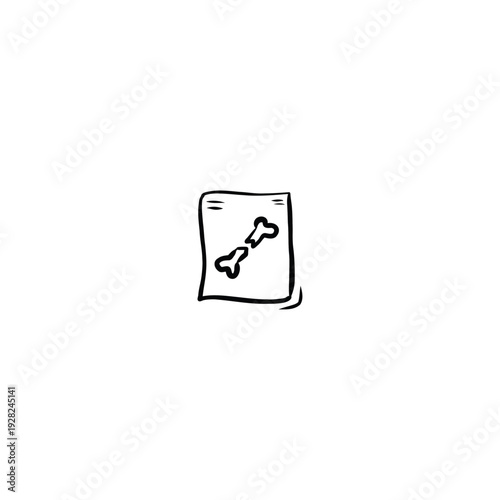 X-Ray Bone Scan logo icon flat vector design