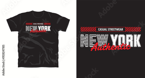 New York casual streetwear graphic t-shirt design authentic urban style