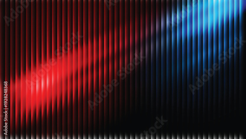 Vibrant vertical stripes transitioning from deep blue to fiery red with subtle black shadows and pink hues