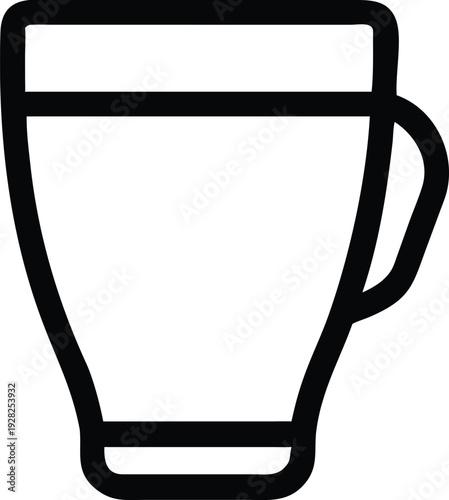 Modern Tall Straight Sided Mug for Hot Beverages like Coffee or Tea