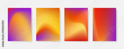 Blurred color gradient background, abstract red yellow purple grain gradation texture, vector soft blue violet texture blur abstract background