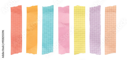 Summer brights torn grid paper .