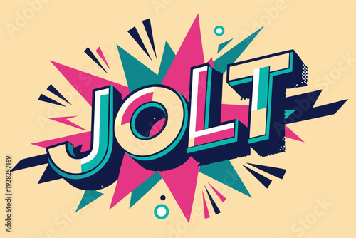 Vibrant JOLT graphic with dynamic colorful explosion background