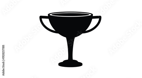 A classic black trophy design with elegant handles a striking silhouette