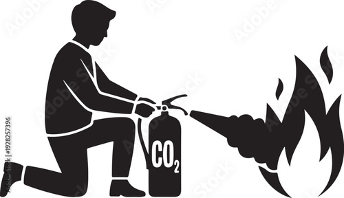 Fireman icon in flat style, Firefighter sign or symbol, vector Illustration