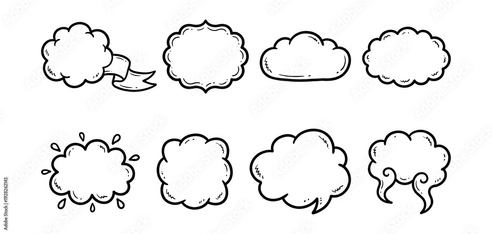 custom made wallpaper toronto digitalComic cloud labels black-ink .