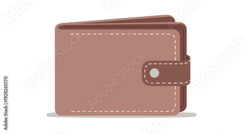 Brown Leather Wallet with Clasp.