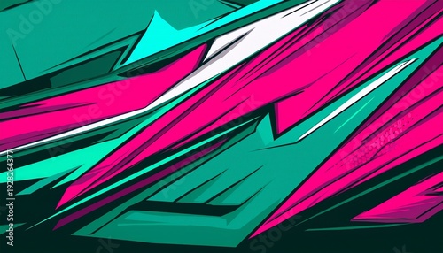 car sticker wrap abstract banner sporty lines pink greenish blue grunge