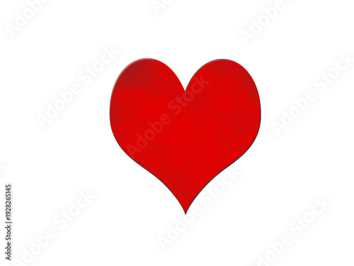 red heart isolated on white