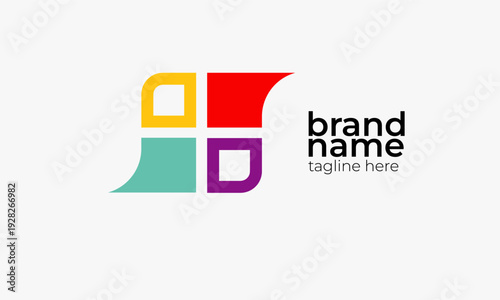 Creative Abstract Logo Design Geometric Shape Symbol for Modern Business Identity