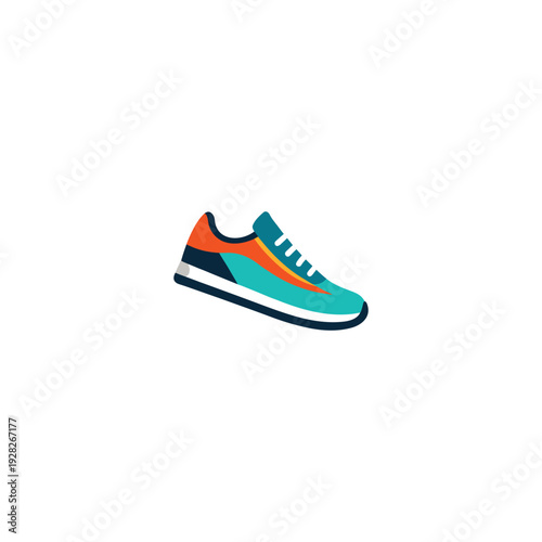 Running Shoes Icon   Vector on White Background, Sports Footwear Symbol, Sneaker Icon for Fitness App UI, Web Design, Gym Branding, Athletic Training, Marathon and Active Lifestyl