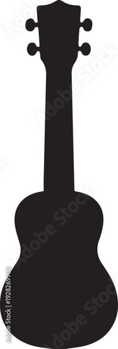 Soprano Ukulele Silhouettes Front View Hawaiian Music Icon