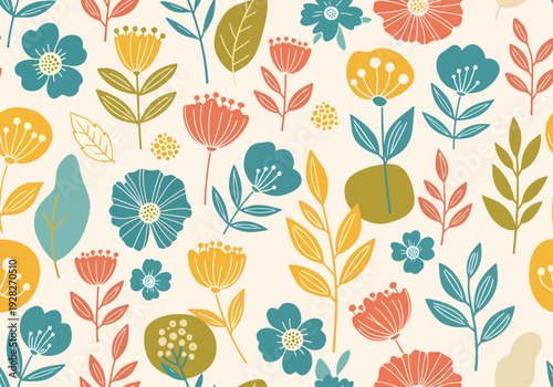 Romantic spring flower vector design with soft watercolor hues