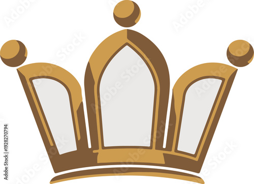 Gold crown icon symbol royal jewelry headpiece  royalty