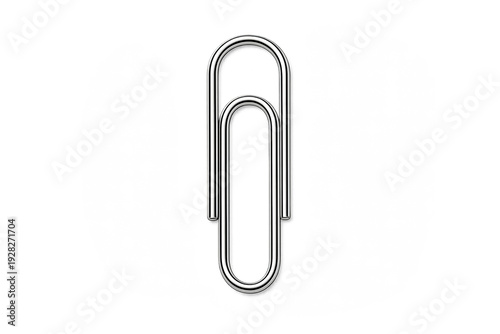 Minimalist paperclip design on gradient gray background for office themes