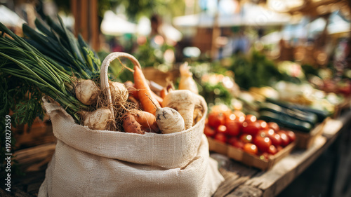 Organic Vegetables at Market, Farm To Table 