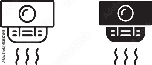 Air flow arrows. Blue cold wind stream, fresh water direction,Air Conditioner Cooling Icon Set Vector arrow icons set