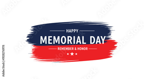 Memorial Day greeting vector