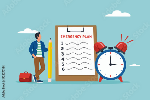 Plan and Time Concept