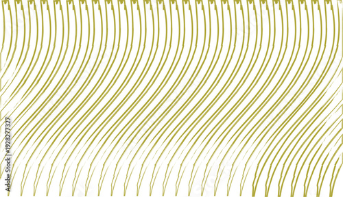 Yellow wavy lines on white background pattern