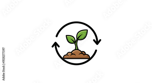 Plant regeneration cycle, eco-friendly agriculture concept