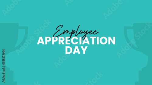 Employee appreciation day celebration with trophies