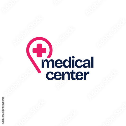 medical center logo with pink and blue colors