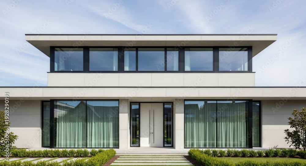 Fototapeta premium Modern Luxury Residence with Sleek Design and Ample Natural Light