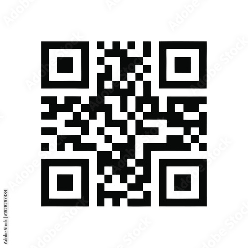 White QR Code on Transparent Background Digital Square Pattern
