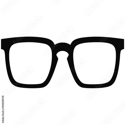 Stylish eyewear Black frame eyeglasses feature a modern square shape with a bold, thick design