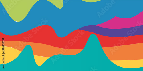 Multicolor Straight Lines Background. Rainbow rays direction modern simple design