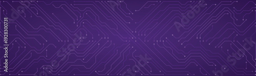 Intricate Purple Circuit Board Pattern Abstract Digital Technology Network Background Futuristic Electronic Connections