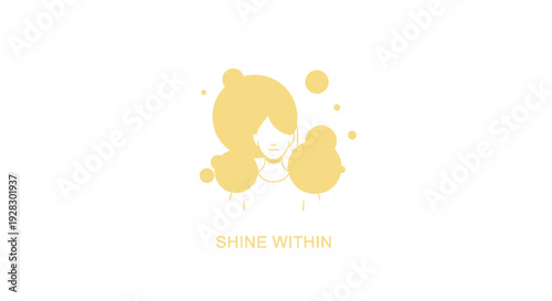 Shine Within inspirational vector icon