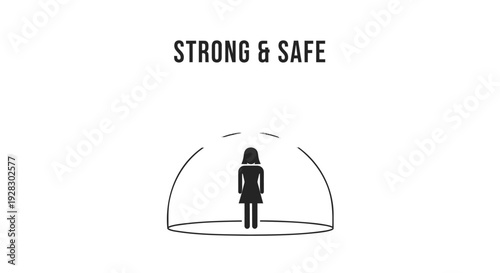 Protected person under glass dome