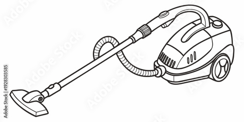 A compact and efficient handheld vacuum cleaner with a variety of attachments Vector