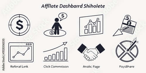 Affiliate marketing involves various elements such as money, products, and promotion Vector
