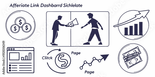 Illustrating various business management and leadership concepts Vector