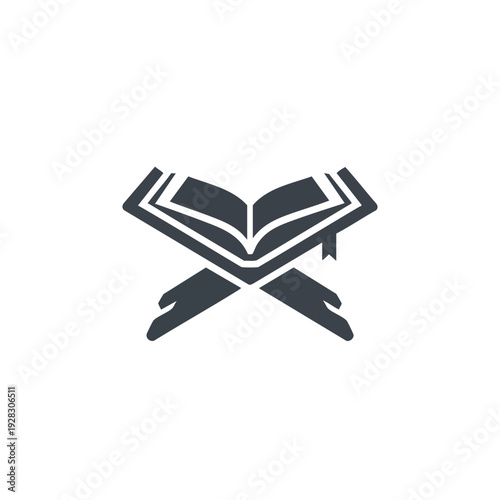 Open Book and Prayer Hands Symbol