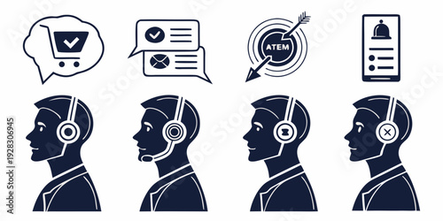 Diverse group of people experiencing different sensory experiences and challenges Vector