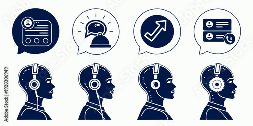 Diverse group of people engaged in various communication activities and discussions Vector