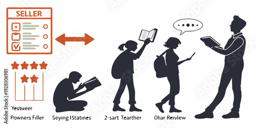 A man is being chased by a group of people holding various objects. Vector