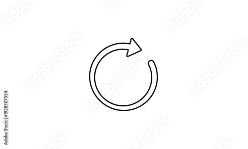 vector illustration of an circle arrow