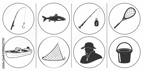 Assorted icons representing various activities and objects Vector