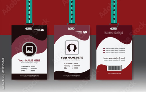 modern official id card professional design