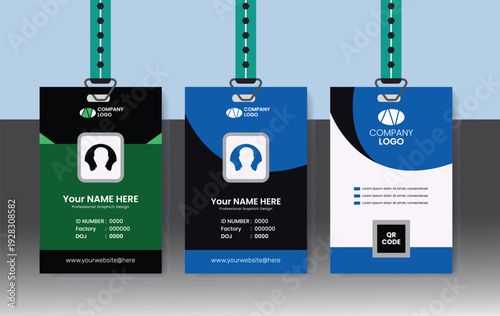 modern official id card professional design