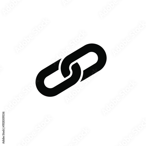 Chain Link Icon Representing Connection and Hyperlink