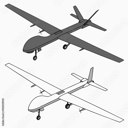 Hyper realistic of lightweight drones unmanned aerial vehicles