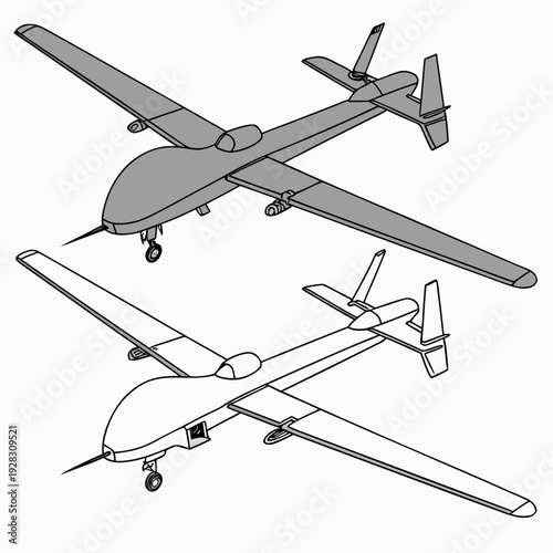 Gray and white unmanned aerial vehicles drone aircraft 1